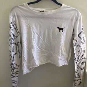 Long sleeve cropped PINK shirt